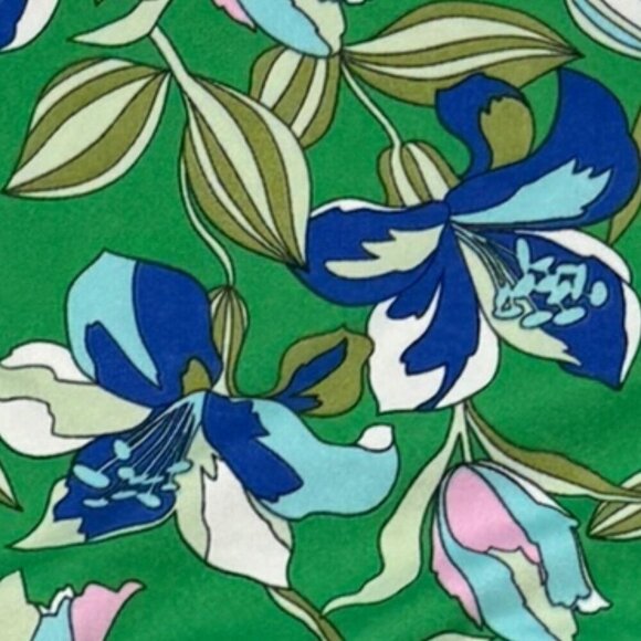 Haptics Kelly Green & Blue Floral Print Fit and Flare Maxi Dress Women's Size M - Picture 9 of 9